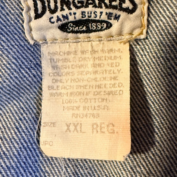 Lee Jean Jacket Vintage 90s Denim Trucker Jean Jacket USA XXL - Picture 15 of 15